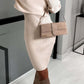 Ribbed Round Neck Top and Cami Dress Sweater Set