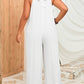 Plus Size Sleeveless Halter Neck Wide Leg Jumpsuit