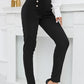 Adjustable Elastic Waist Slim Pants