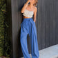 Tied High Waist Wide Leg Pants