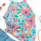 Plus Size Floral Round Neck Tank