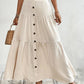 Decorative Button Tiered Skirt