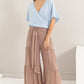 HYFVE Tie Front Ruched Tiered Pants