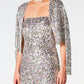 Sequin Cardigan and Straight Dress Set