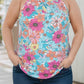 Plus Size Floral Round Neck Tank