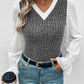 Johnny Collar Flounce Sleeve Knit Top