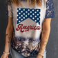 AMERICA Round Neck Short Sleeve T-Shirt